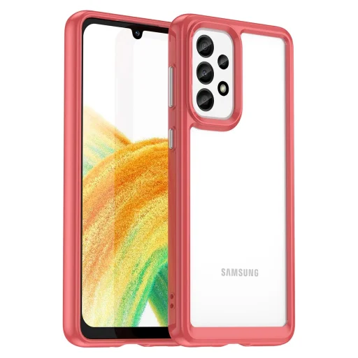 Outer Space Samsung Galaxy A33 5G-hez rugalmas kerettel piros tok - 1