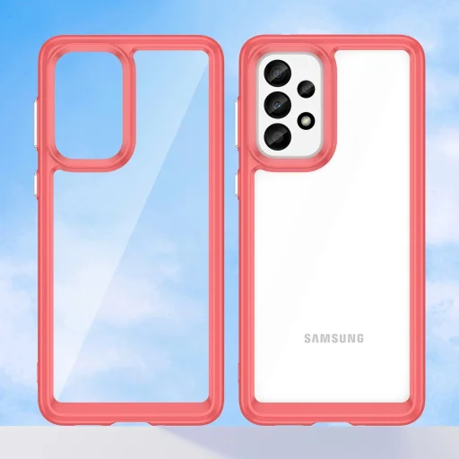 Outer Space Samsung Galaxy A33 5G-hez rugalmas kerettel piros tok - 8