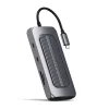 Satechi Alumínium USB-C Multiport MX Adapter (Kettős 4K HDMI 60Hz/30Hz, USB-C PD 100W, Ethernet, 1x USB-C 5Gbps, 2x USB-A 3.0, Micro/SD, 3,5 mm audio) - Űrszürke thumbnail