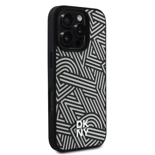  iPhone 16 Pro Elefántcsont DKNY PU Bőr Crosswalk Minta Magsafe tok - 4
