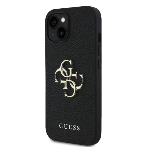 Guess PU Grained 4G Metal Logo tok iPhone 13 fekete - 2