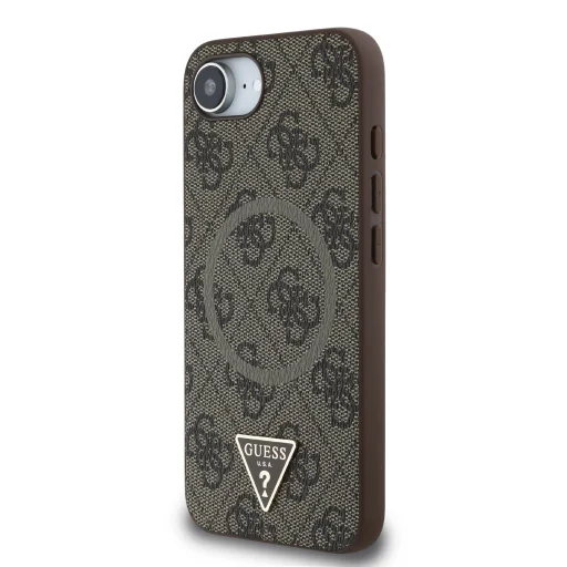  iPhone 16e barna Guess PU 4G Strass Triangle Metal Logo tok - 2