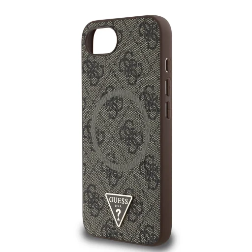  iPhone 16e barna Guess PU 4G Strass Triangle Metal Logo tok - 5