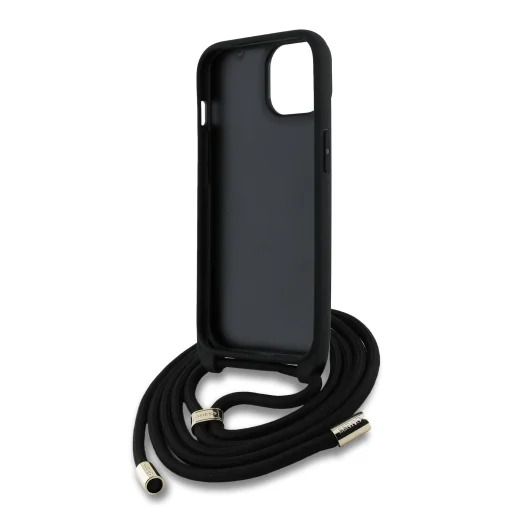 Guess PU 4G Fém Logó Keresztpántos Tok iPhone 15-höz Barna tok - 5