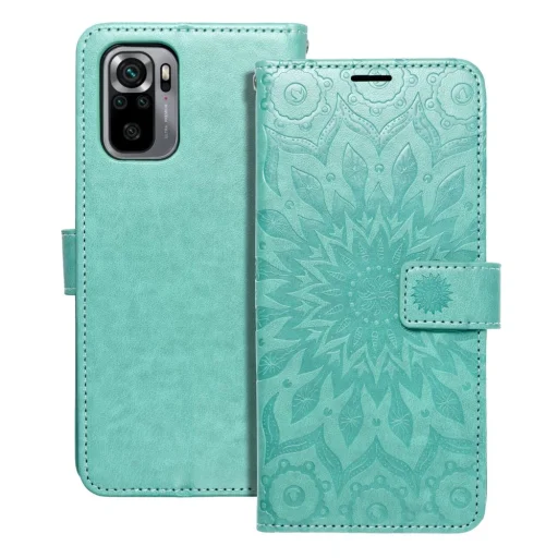 MEZZO fliptok Xiaomi Redmi Note 10/10S mandala zöld tok - 1