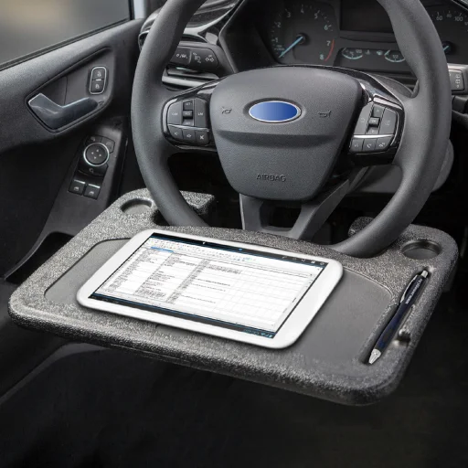 SAL VST 01 kormánytálca, 2in1, laptoptartó, ételtartó tálca, max. 5kg, 75mm pohártartó, 420x280x22 mm - 5