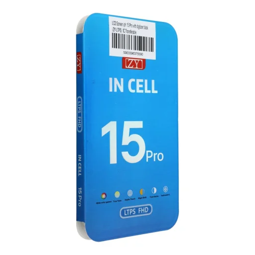 LCD kijelző iPhone 15 Pro fekete (ZY-LTPS) IC Átvihető - 1