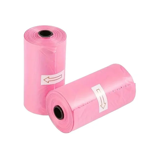 Erős kutyaürülék zacskók 8 tekercs 120 db RC-K-778 rózsaszín, - 2
