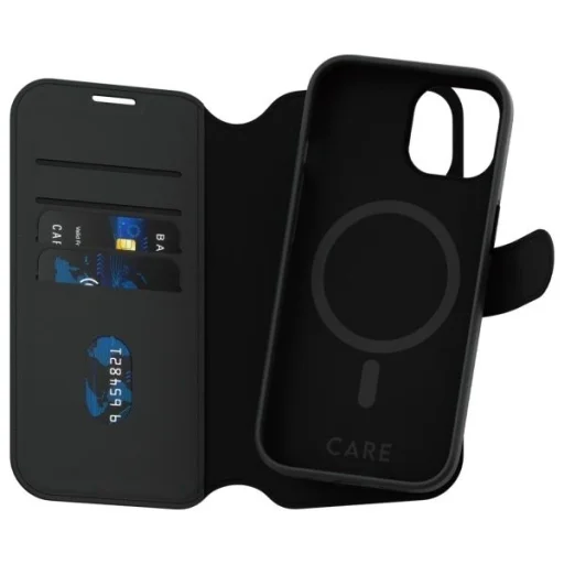 CARE by PanzerGlass Feature Tango 2 az 1-ben MagSafe fliptok iPhone 15 - fekete tok - 2