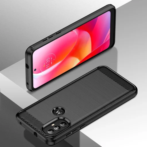 Carbon Case rugalmas tok Motorola Moto G Power 2022 fekete tok - 6