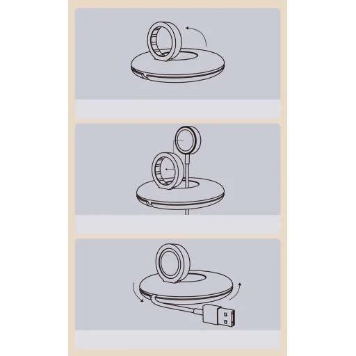 Baseus Apple Watch töltő tartó / rendszerező (fekete) - 11