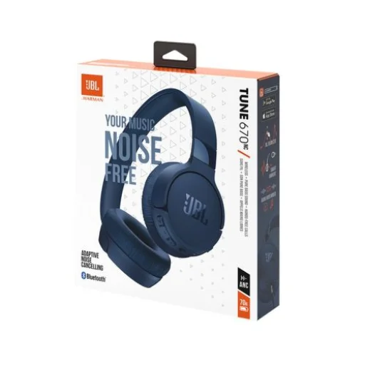 JBL Tune 670NC Bluetooth Vezeték nélküli On-Ear Fejhallgató Kék EU - 2