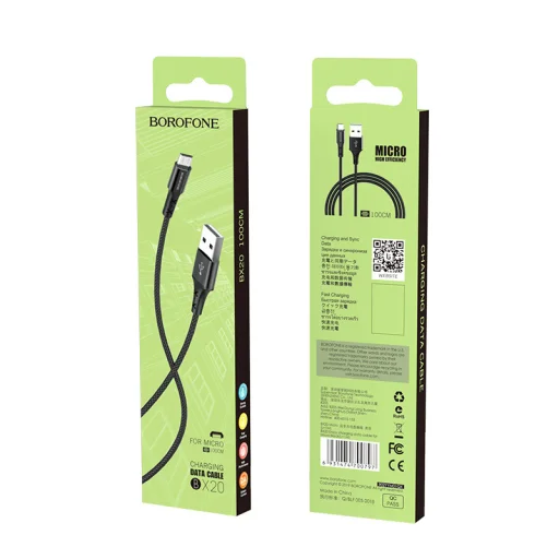 Borofone Cable BX20 Enjoy - USB to Micro USB - 2A 1 méter fekete - 5