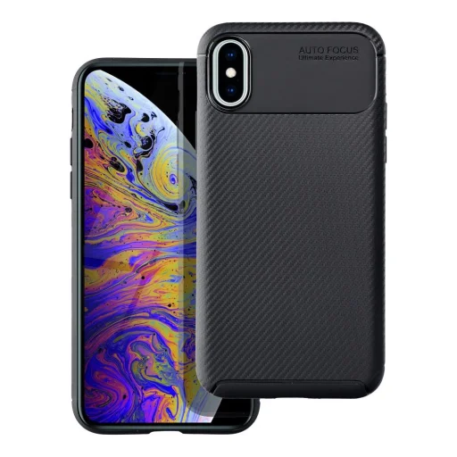 CARBON PREMIUM iPhone X / XS fekete tok - 11