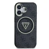  iPhone 16 Fekete Guess IML 4G Glitter és Triangle Logo MagSafe tok - 3