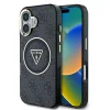  iPhone 16 Fekete Guess IML 4G Glitter és Triangle Logo MagSafe tok - 1