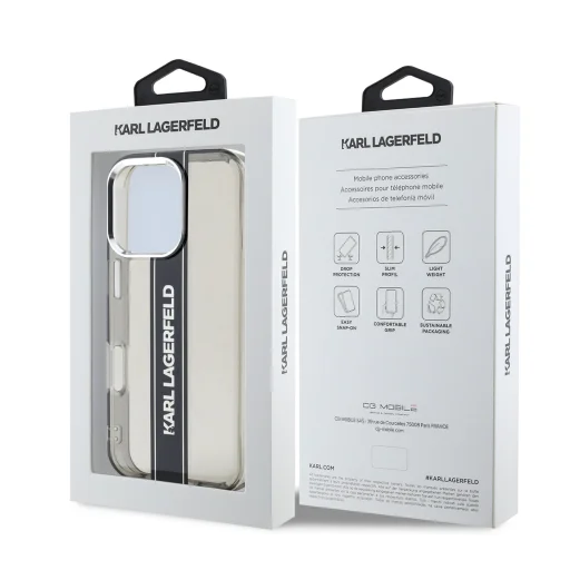  iPhone 16 Pro Max Karl Lagerfeld IML Stripe Logo tok - 7
