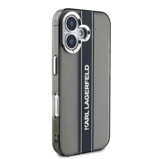  iPhone 16 Fekete Karl Lagerfeld IML Stripe Logo tok - 4