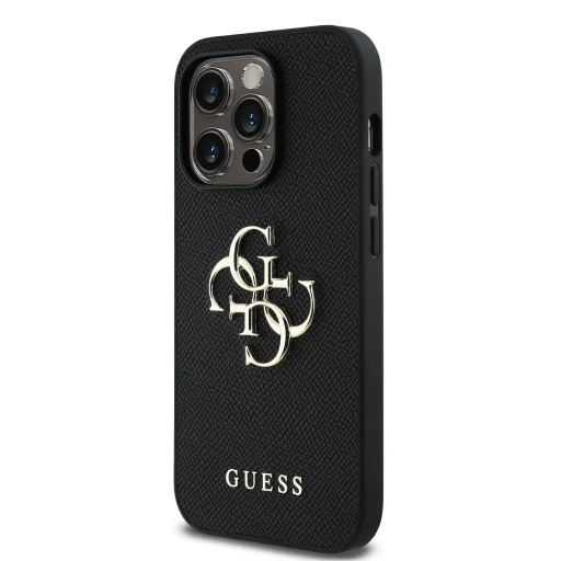 Guess PU Grained 4G Metal Logo tok iPhone 14 Pro fekete - 2