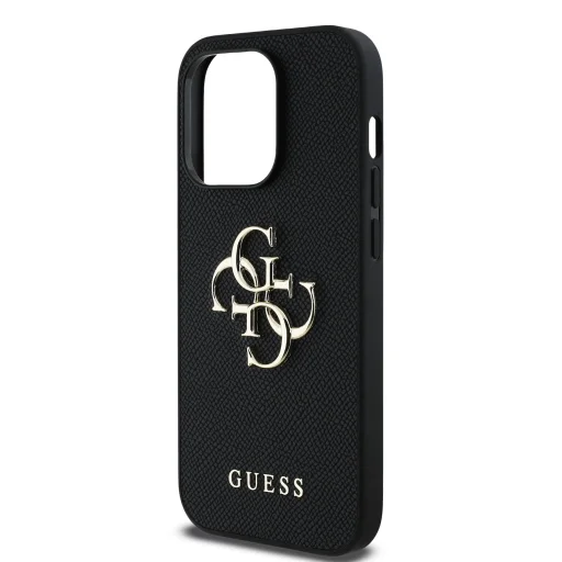Guess PU Grained 4G Metal Logo tok iPhone 14 Pro fekete - 5