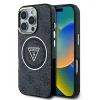  iPhone 16 Pro Fekete Guess IML 4G Glitter és Háromszög Logo MagSafe tok thumbnail