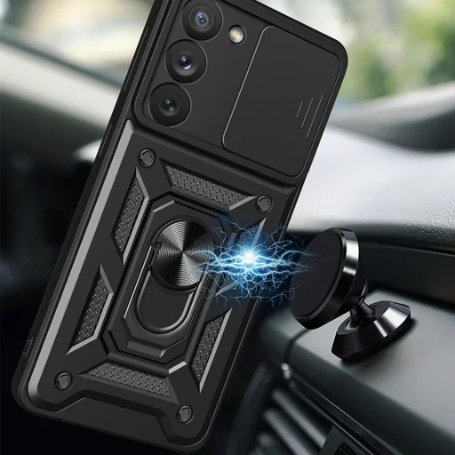 Hybrid Armor Camshield tok Samsung Galaxy S23+ tok kamerafedéllel rózsaszín - 3