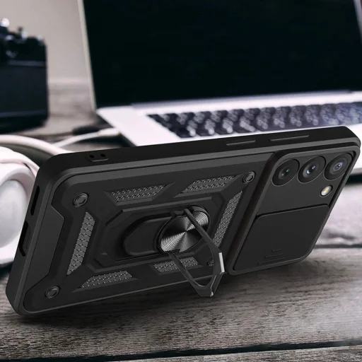 Hybrid Armor Camshield tok Samsung Galaxy S23+ tok kamerafedéllel rózsaszín - 5