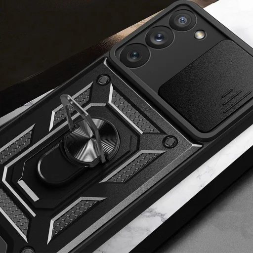 Hybrid Armor Camshield tok Samsung Galaxy S23+ tok kamerafedéllel rózsaszín - 7