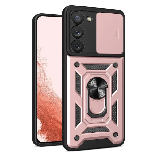 Hybrid Armor Camshield tok Samsung Galaxy S23+ tok kamerafedéllel rózsaszín - 1