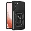 Hybrid Armor Camshield tok Samsung Galaxy S23+ páncélozott tok kameravédővel fekete thumbnail