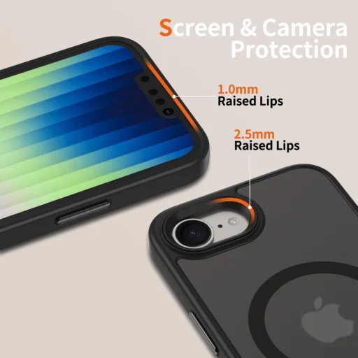 iPhone 16e Tech-protect Magmat Magsafe Matt Fekete tok - 3