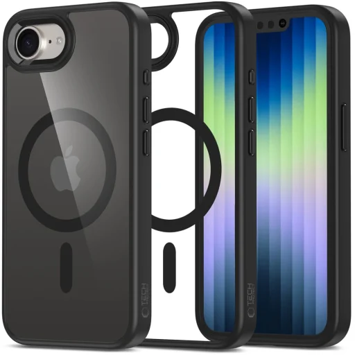 iPhone 16e Tech-protect Magmat Magsafe Fekete/átlátszó tok - 1
