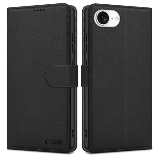 iPhone 16e Tech-protect Wallet fliptok matt fekete - 1