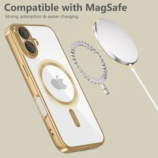 iPhone 16e Tech-protect Magflex Magsafe tok Fényes Arany - 4