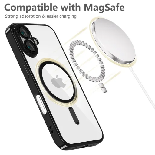 iPhone 16e Tech-protect Magflex Magsafe Shiny fekete tok - 2