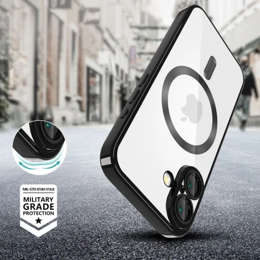 iPhone 16e Tech-protect Magflex Magsafe Shiny fekete tok - 4