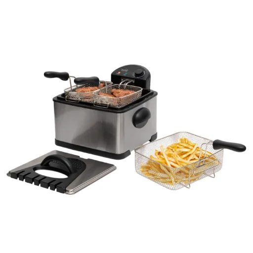 Home HGOLS4 olajsütő, 2000 W, max. 6 literes olajtartály, rozsdamentes készülékház, 3 sütőkosár - 5