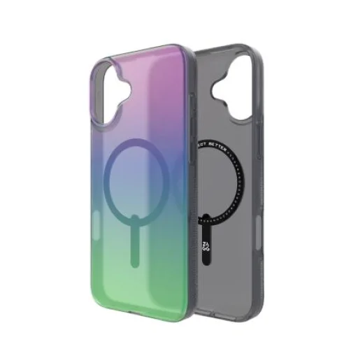 ZAGG Milan Snap tok MagSafe kompatibilitással iPhone 16 Plushoz - Zöld/Lila tok - 3