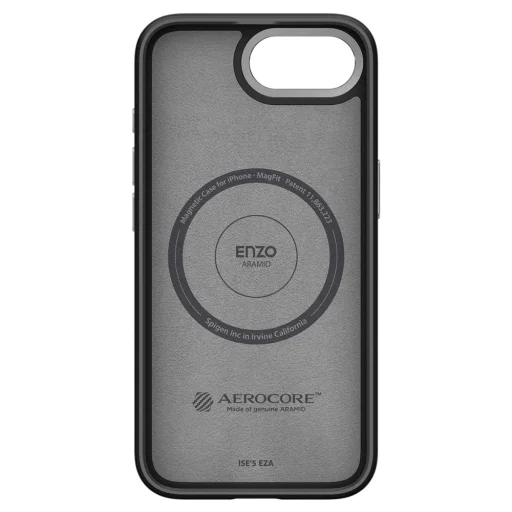  iPhone 16e Matt Fekete Spigen Enzo Aramid Mag Magsafe tok - 3