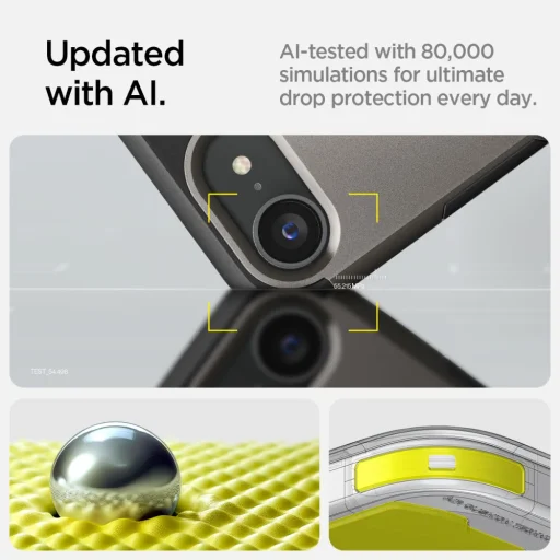  iPhone 16e Spigen Tough Armor Mag Magsafe szürke gunmetal tok - 14