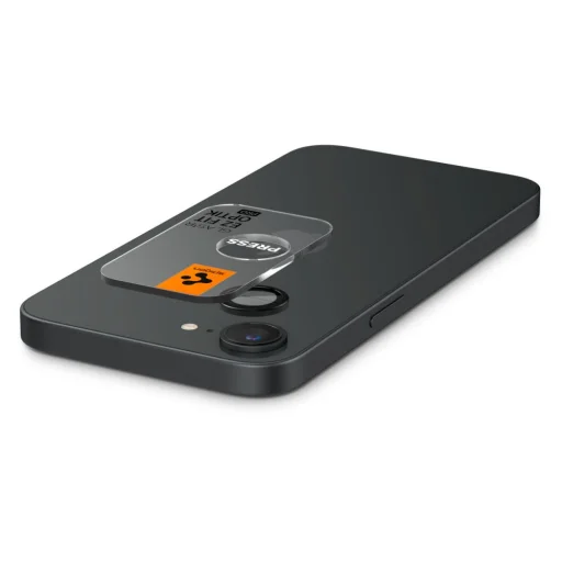iPhone 16e Spigen Optik Pro Glas.tr „ez Fit” kamera védő 2-csomag fekete kerettel, üvegfólia - 5