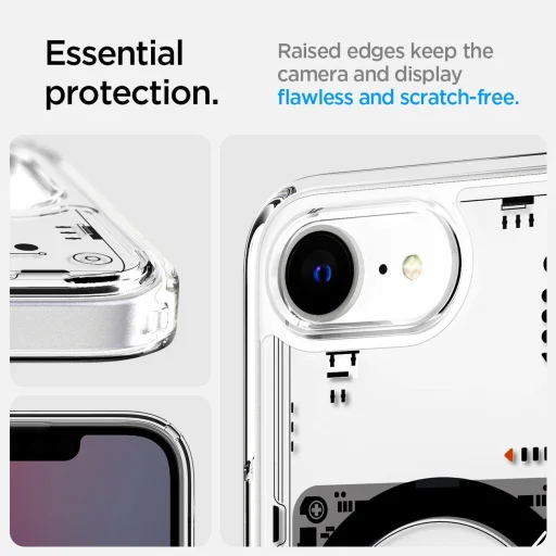  Apple iPhone 16e Átlátszó Spigen Ultra Hibrid Mágneses Kiegészítő tok Neo One-hoz - 12