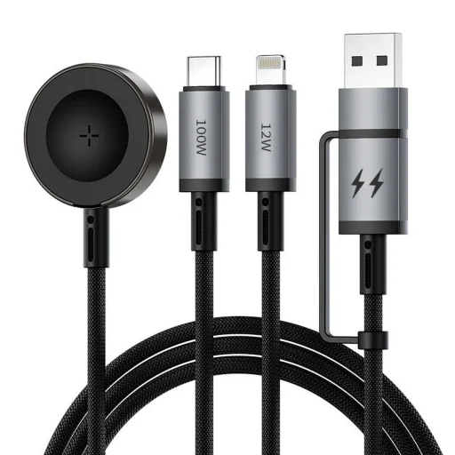 WiWU - Legend sorozat adatkábel Wi-C050 5 az 1-ben Gyors Töltés USB A/USB C-C+L+Vezeték nélküli 100W - fekete - 1