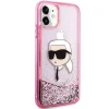 Karl Lagerfeld Glitter Karl Head iPhone 11 tok - Pink thumbnail