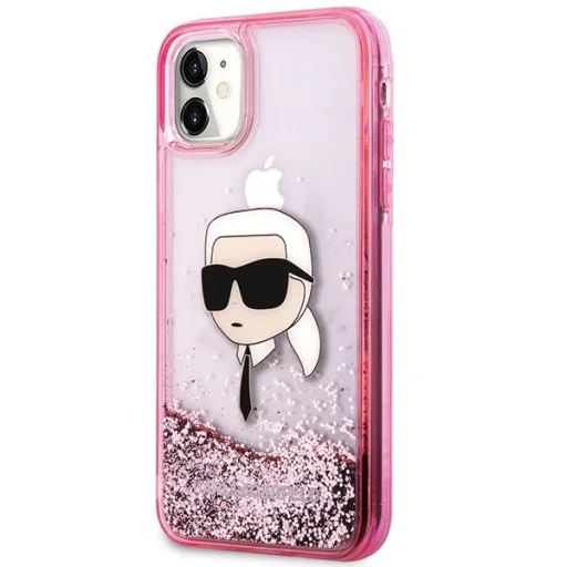 Karl Lagerfeld Glitter Karl Head iPhone 11 tok - Pink - 2