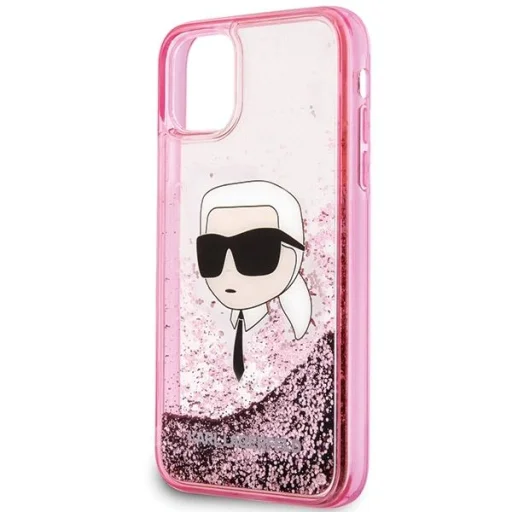 Karl Lagerfeld Glitter Karl Head iPhone 11 tok - Pink - 3