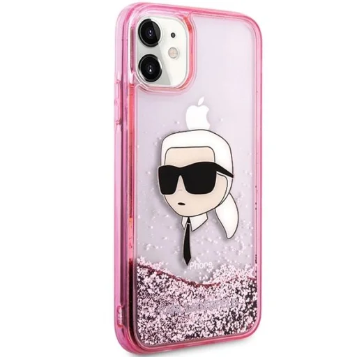 Karl Lagerfeld Glitter Karl Head iPhone 11 tok - Pink - 5