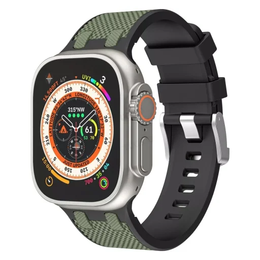 WiWU - Wi-WB015 Kylin Watch Szíj 42/44/45/49mm - katonai zöld - 3