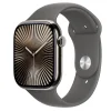 Apple Watch S10 Mobilkapcsolatos 46mm Természetes Titán Tok Kőszürke Sport Szíjjal - S/M thumbnail