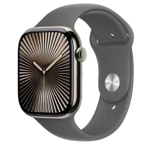Apple Watch S10 Mobilkapcsolatos 46mm Természetes Titán Tok Kőszürke Sport Szíjjal - S/M - 1